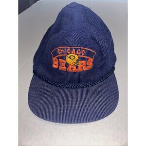 Vintage NFL Chicago Bears Corduroy Nissin Cap Strapback Hat * Read
